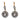 Edwardian diamond 14k yellow gold silver cluster earrings