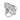Art Deco old cut diamond synthetic sapphire navette 18k white gold ring Rings Jack Weir & Sons