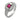 Mid Century ruby diamond 14k white gold ring Rings Jack Weir & Sons