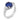 GIA 2.10 carat oval cut sapphire diamond platinum ring Rings Jack Weir & Sons