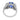 GIA 4.06 carat Ceylon no heat sapphire diamond platinum cocktail ring Rings Jack Weir & Sons