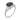 Art Deco 2.26 carat green sapphire filigree 18k white gold ring Rings Jack Weir & Sons