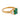 Vintage GIA 2.56 carat emerald diamond 18k yellow gold three stone ring Rings Jack Weir & Sons