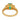 Vintage GIA 2.56 carat emerald diamond 18k yellow gold three stone ring Rings Jack Weir & Sons