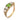 Victorian demantoid garnet old European cut diamond 14k yellow gold ring Rings Jack Weir & Sons