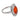 Art Deco fire opal diamond 18k white gold dinner ring