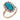 Victorian turquoise rose cut diamond 14k rose gold cluster ring Rings Jack Weir & Sons