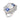 Mid Century GIA 2.08 carat old mine cut diamond sapphire platinum cocktail ring Rings Jack Weir & Sons