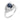 Art Deco cabochon cut sapphire diamond platinum dinner ring Rings Jack Weir & Sons