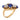 Edwardian sapphire diamond 18k yellow gold five stone ring Jack Weir & Sons