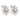 Mid Century 7.20 carat diamond platinum cluster earrings Earrings Jack Weir & Sons