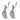 Art Deco old cut diamond 12k white gold drop earrings Earrings Jack Weir & Sons