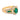 Vintage emerald diamond 18k yellow gold cluster ring Rings Jack Weir & Sons