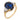 Vintage GIA 6.09 carat no heat sapphire diamond 18k yellow gold ring Jack Weir & Sons