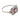 Art Deco style diamond ruby platinum ring