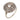 French Belle Epoque diamond 18k white gold target ring