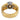Vintage GIA 3.03 carat fancy dark yellowish brown diamond 18k gold ring