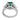 Vintage 1.84 carat emerald diamond platinum three stone ring Rings Jack Weir & Sons