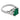 Vintage 1.84 carat emerald diamond platinum three stone ring Rings Jack Weir & Sons