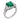 Vintage 1.84 carat emerald diamond platinum three stone ring Rings Jack Weir & Sons