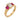 Vintage GIA 1.04 carat old mine cut diamond ruby 18k gold three stone ring Rings Jack Weir & Sons