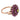 Victorian cats eye chrysoberyl ruby low karat gold and silver halo ring