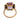 Retro 6.30 carat amethyst diamond 18k rose gold and silver ring