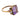Retro 6.30 carat amethyst diamond 18k rose gold and silver ring