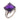 Mid Century 9.96 carat amethyst diamond 18K white gold ring