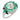 Art Deco style 2.05 carat diamond emerald onyx platinum engagement ring