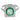Art Deco style 1.00 carat old mine cut diamond emerald platinum target ring