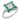 Art Deco style diamond emerald platinum ring