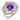 Mid Century amethyst diamond platinum cocktail ring