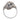 Art Deco style 1.35 carat old European cut diamond sapphire platinum ring