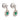 Art Deco emerald diamond 14k white gold cluster earrings Earrings Jack Weir & Sons