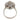 Art Deco 3.50 carat diamond 18k white gold navette ring
