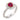 Contemporary ruby diamond platinum and 18k gold cluster ring Rings Jack Weir & Sons