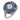 Art deco style diamond sapphire platinum ring