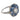 Art deco style diamond sapphire platinum ring