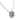 Art Deco diamond sapphire platinum 14k white gold double halo necklace
