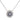Art Deco diamond sapphire platinum 14k white gold double halo necklace