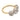 GIA 4.58 carat old cut diamond 18k yellow gold colette set three stone ring Rings Jack Weir & Sons