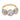 GIA 4.58 carat old cut diamond 18k yellow gold colette set three stone ring Rings Jack Weir & Sons