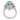 Vintage 10.28 carat blue zircon diamond platinum ring Rings Jack Weir & Sons