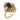 Vintage GIA 2.00 carat sapphire diamond 18k yellow gold ring