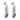 French vintage GIA 5.00 carat sapphire diamond 18k white gold earrings