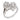 Vintage diamond 14k white gold Toi Et Moi ring