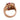 Retro synthetic ruby diamond 14k rose gold tank ring Rings Jack Weir & Sons