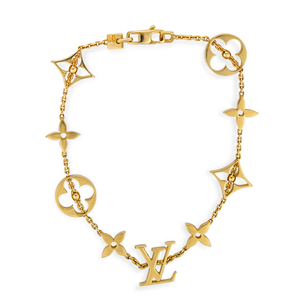 Louis Vuitton 18k yellow gold Idylle Blossom Monogram bracelet