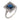 French Art Deco GIA 2.00 carat sapphire diamond 18k white gold ring